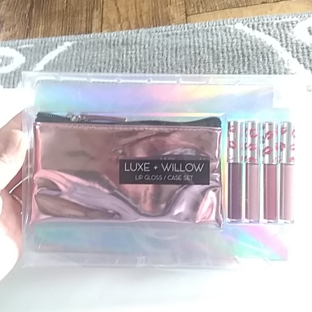 Lip gloss and case set